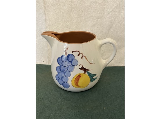 Vintage Stangl Fruit Water Pitcher (Small Crack On Spout)