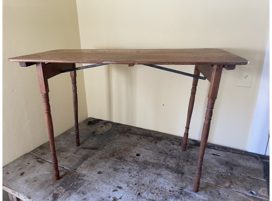 Antique Wood Folding Sewing Table 36' Long (One Yard)