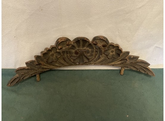 Nicely Carved Antique Curved Wood Accent Piece