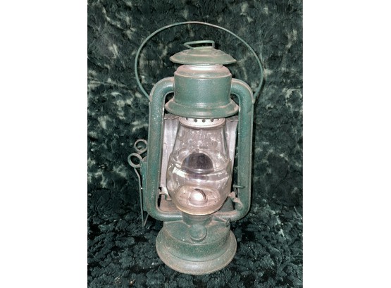 Antique 'Junior Cold Blast' Railroad Lantern With Reflector & Red Lens