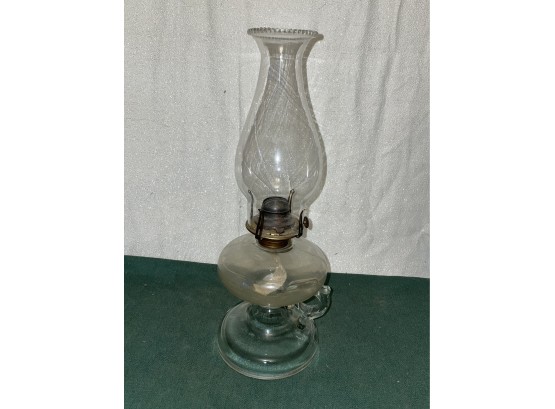 Vintage REX Glass Kerosene, Oil Lamp With Finger Hole
