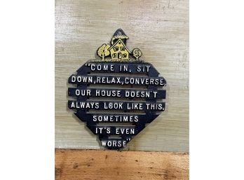 Vintage Messy House Wall Plaque