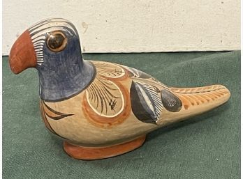 Vintage Painted Terracotta Bird - Made In Mexico #2