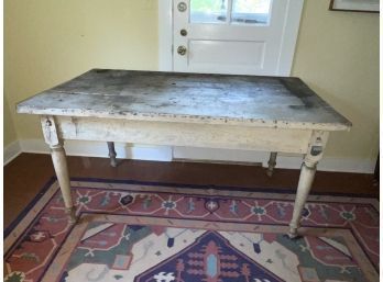 Incredible Antique Farm Table, Work Table - Farmhouse Shabby Chic