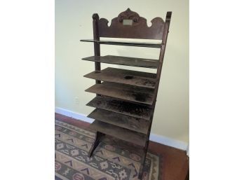 Awesome Antique Store Display Shelf - Double Sided 'Piqua Bracket Co.'