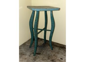 Antique Plant Stand - Great Blue/Green Paint