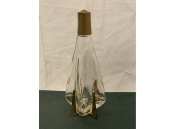 Vintage Space Age Liquor Or 'Body Splash' Glass Bottle