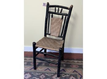 Antique Woven Seat Old Hickory Chair #1