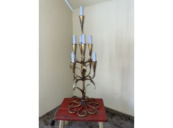 Impressive Large Gold Candelabra Style Table Lamp - Hollywood Regency, Mid-Century