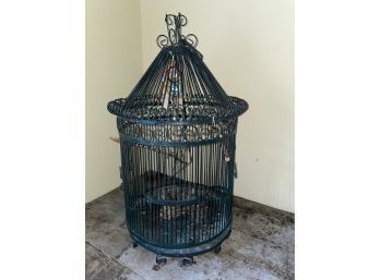 Awesome Vintage Birdcage LARGE (32' Tall) Ornate Wire