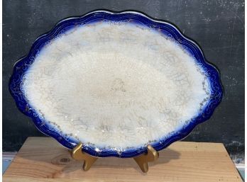 Antique Blue And White Ironstone China Platter