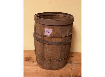 Antique Nail Barrel, Wooden Keg #2
