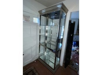 Huge Display Shelf - Chrome, Glass & Mirror - Store, Collection Display Shelf - 7 Foot Tall