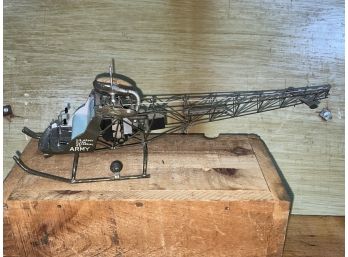Cool Vintage Metal Helicopter Model, Toy 'As Is'