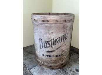 Antique Ipswich, Massachusetts Wooden Shipping Barrel