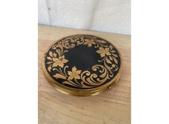 Black Enamel Rex Fifth Avenue Make Up Compact With Mirror