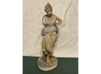 Antique Plaster Lady Sculpture 'Dancing Girls'