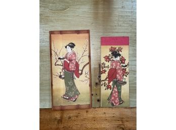 Japanese Geisha Checkbook Holder & Notepad