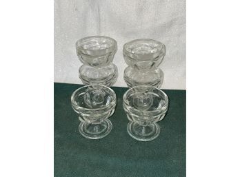 Set Of 6 Small FEDERAL Glass Sherbet Glasses