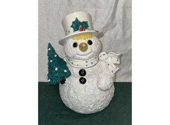 Vintage Ceramic Frosty The Snowman Cookie Jar