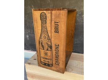 Antique Valdivieso Champagne Wood Liquor Crate, Box