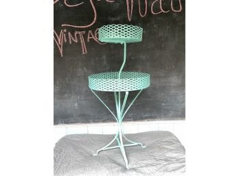 Mid-Century 2 Tier Metal Plant Stand - Great Green Color