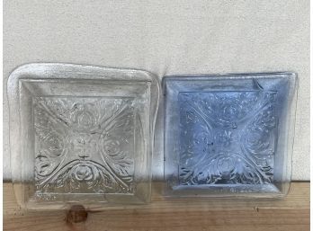 (2) Vintage Lorenz Studio Art Glass Plaques - Morris, CT This Is A Rare Opportunity...