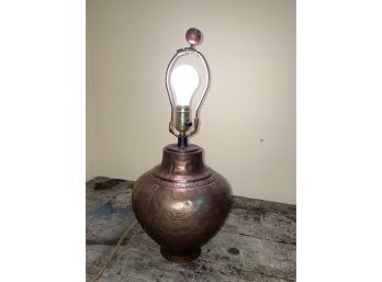 Vintage Copper Tone Rustic Table Lamp