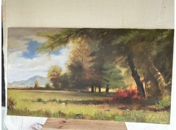 'Clearing' R. Hendricks Oil On Canvas Landscape Painting $950 Gallery Price