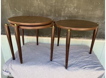 Set Of 3 Round Top Mid-Century Stacking Tables