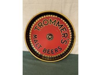 Vintage Trommer's Malt Beers Advertising Beer Tray - Hard To Find