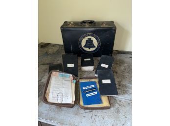 Rare Bell System New York Telephone Company Case & Employee Books