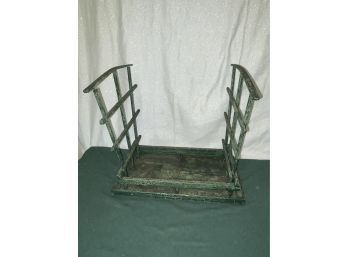 Old Green Painted Plant Stand, Pot Holder