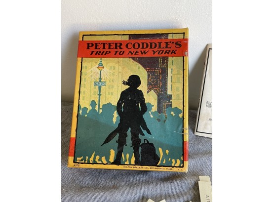 Peter Coddle's Trip To New York Antique Game 1920s Milton Bradley RARE