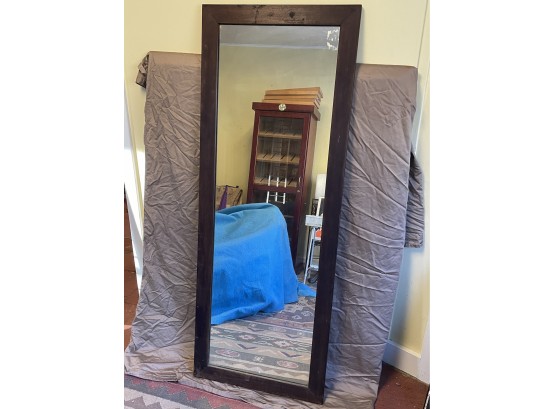 Vintage Large Wood Frame Mirror (Nearly 5 Feet Tall)
