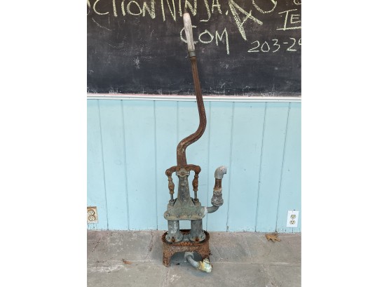 Antique Cast Iron Gas, Oil Pump (?)