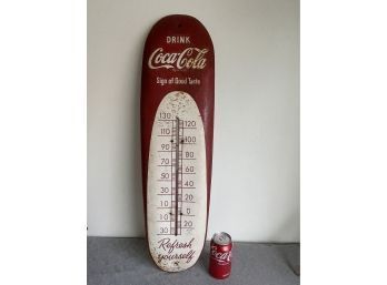 1950s Coca Cola Advertising Thermometer Original Vintage - Works!