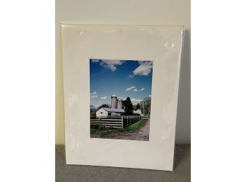 'Farm On Wheaton Road, New Milford, CT' Matted Photo