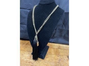 Mark Jacobs 'Decadence' Black Tassel Chain Necklace