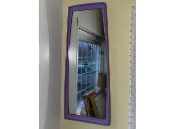 Cool Mid-Century Purple Frame Mirror - Great Design!