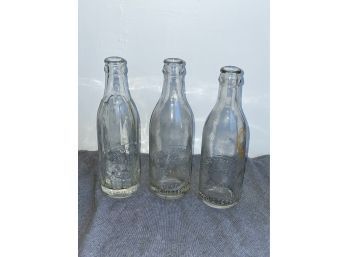 (3) Vintage John McMahon Bottles - Fort Edward, New York