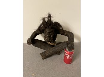 Scary Voodoo (or Vudu) Wood Carving - African Medicine Man