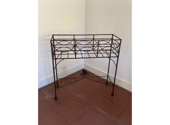 Vintage Heavy Iron Plant Stand - Long Planter