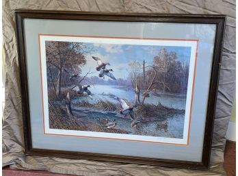 Landing Ducks - Framed Signed & Numbered Art Print - Harry C. Adamson