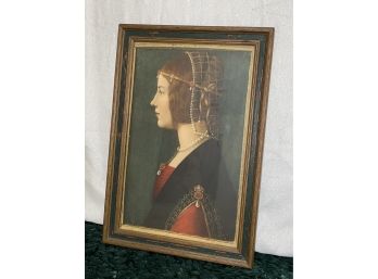 Beautiful Medieval Queen Antique Framed Print