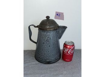 Vintage Graniteware Enamel Coffee Pot #2