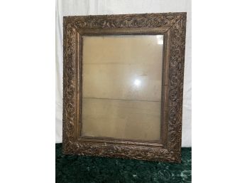 Ornate Antique Picture Frame With Glass