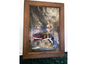 What Would Have Been A Valuable Antique European Oil Painting...for Repair