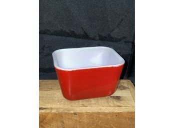 Vintage Small Red Pyrex Refrigerator Dish From Primary Colors Set (No Lid)