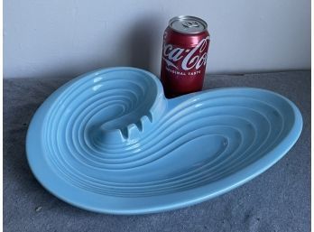 Vintage Turquoise Ceramic Boomerang Ashtray